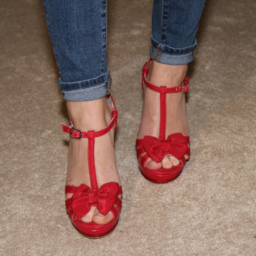 T-strap high heel by Shi Journeys